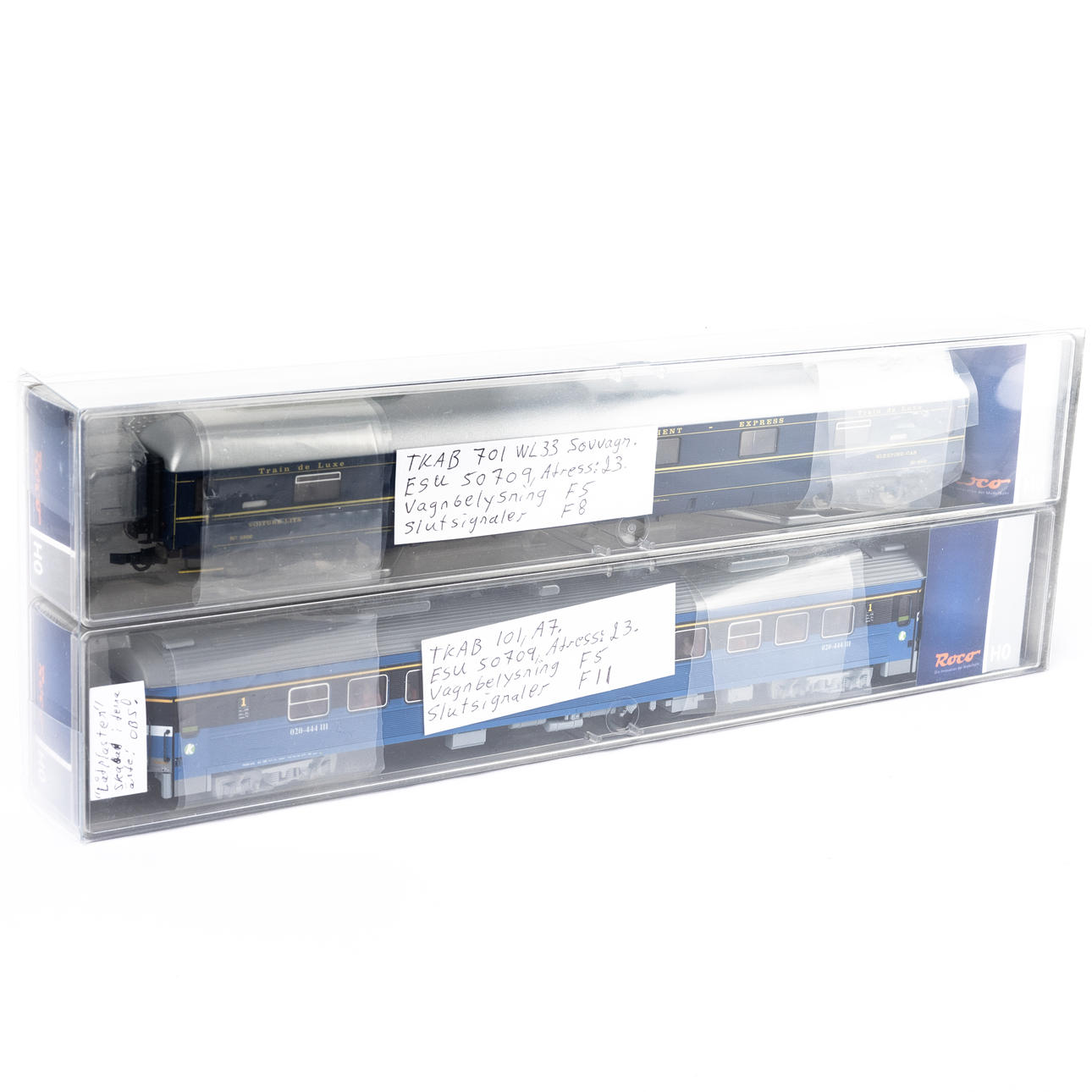 ROCO 64121 2 wagons train company, digital lighting, original packaging.