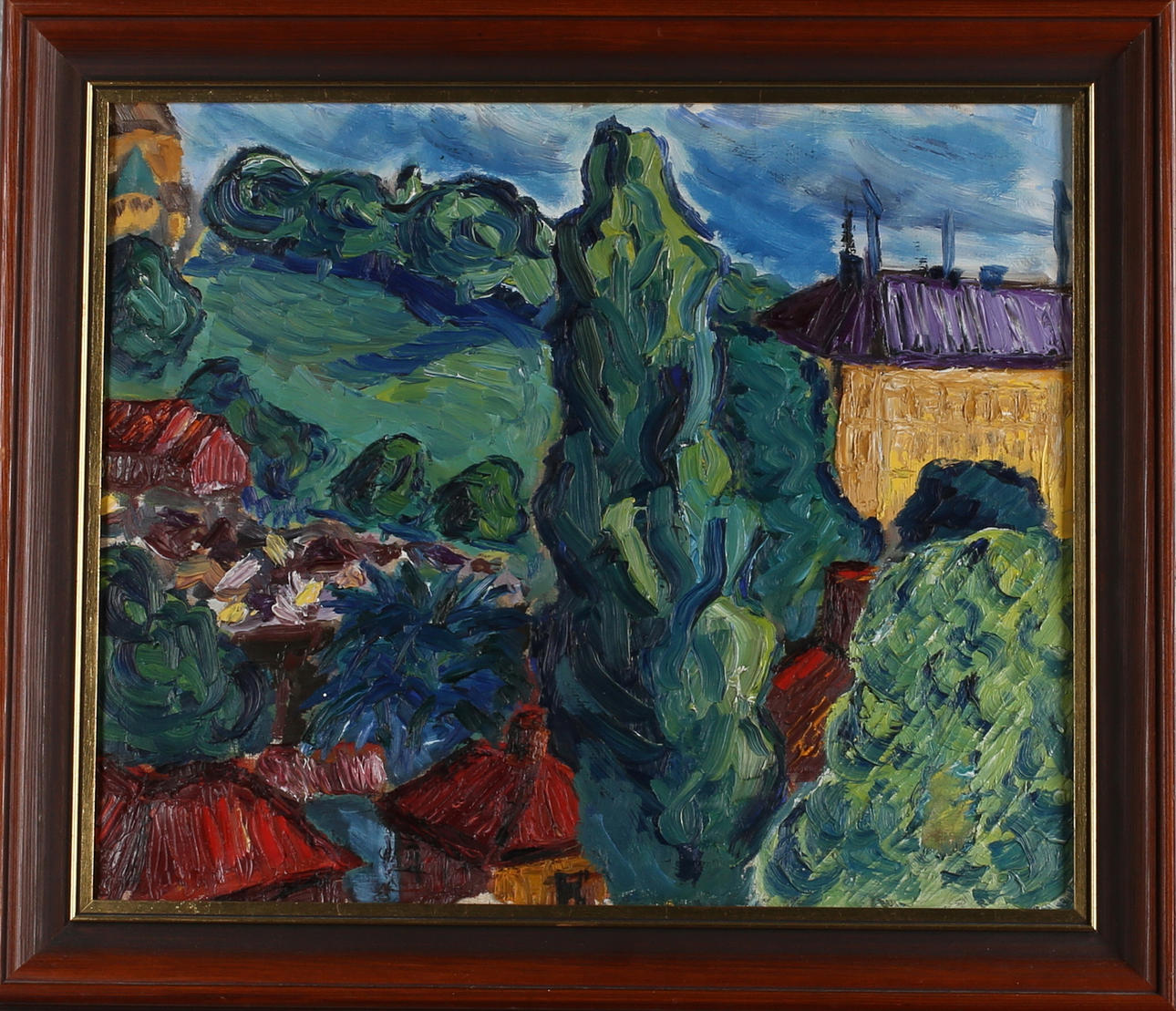 ULF SUCKSDORFF. "Nytorget Stockholm 1951", olja på duk, signerad samt daterad.