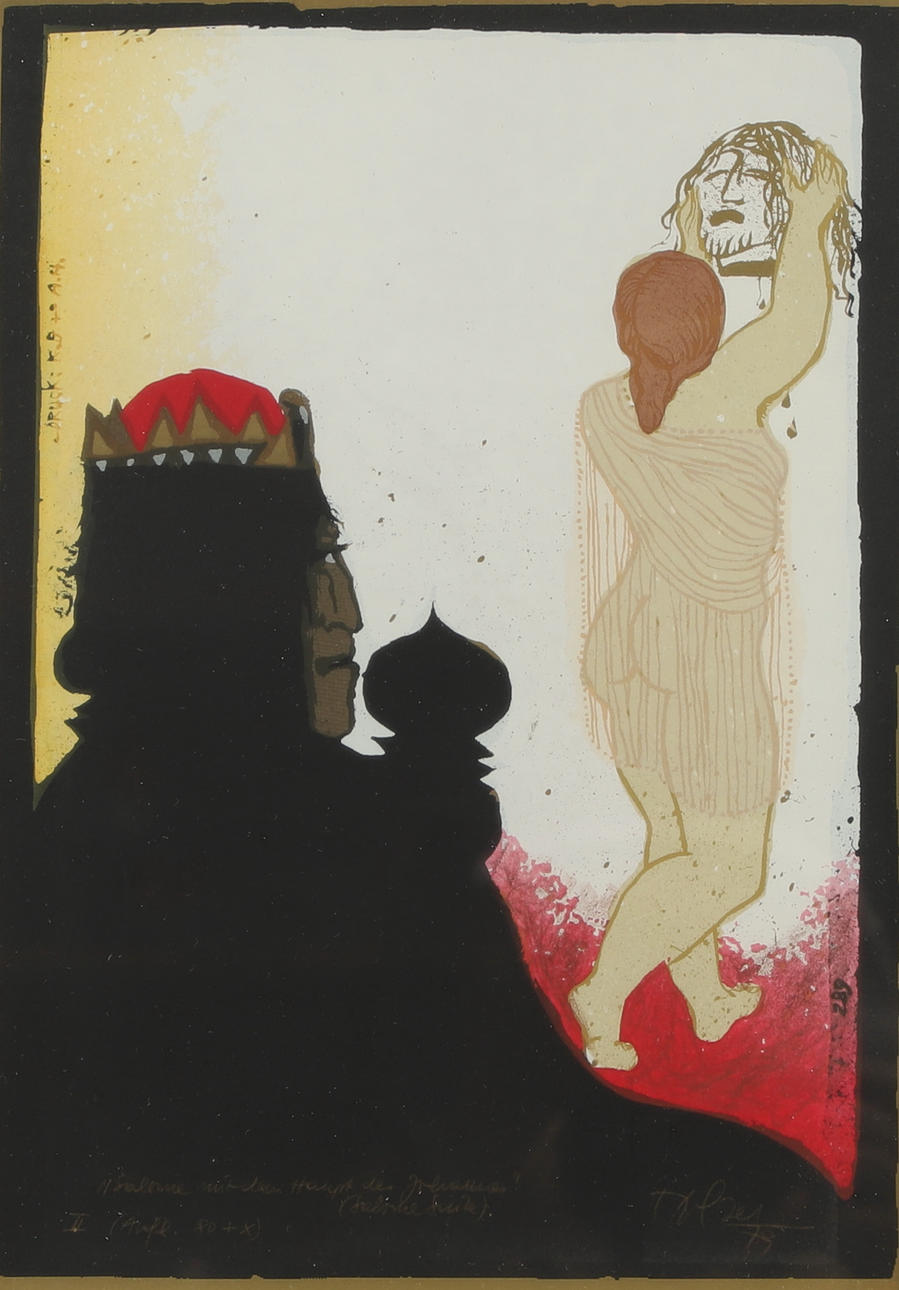 ADI HOLZER. farvelitografi, signeret.