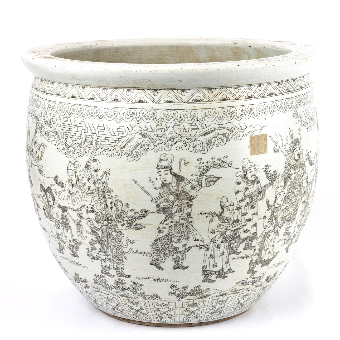 FISH POOL, porcelain, China 1900s.