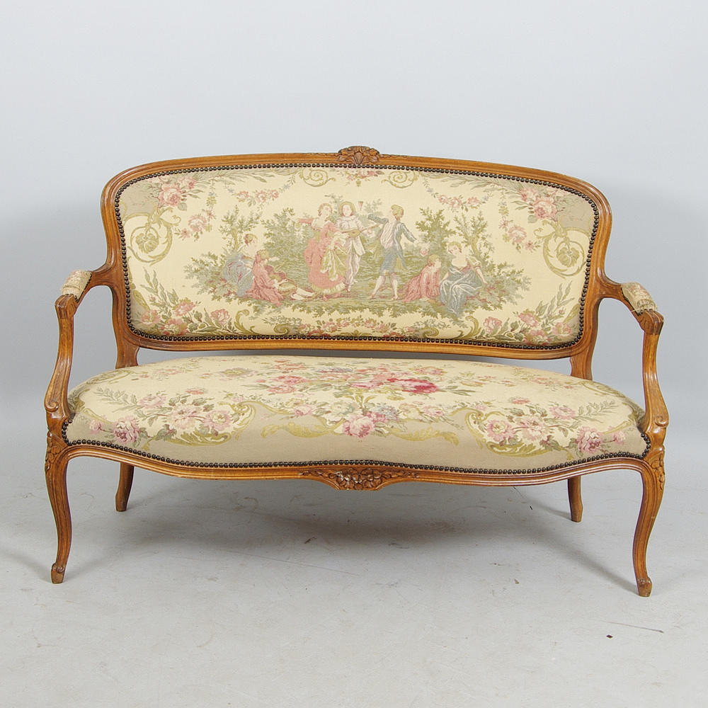 SOFFA, mahogny, rokokostil, 1900-tal.
