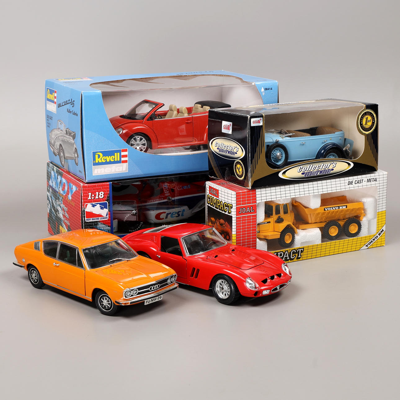 COCHES MODELO, 6 uds., Burago, Joal etc., 1900/2000.