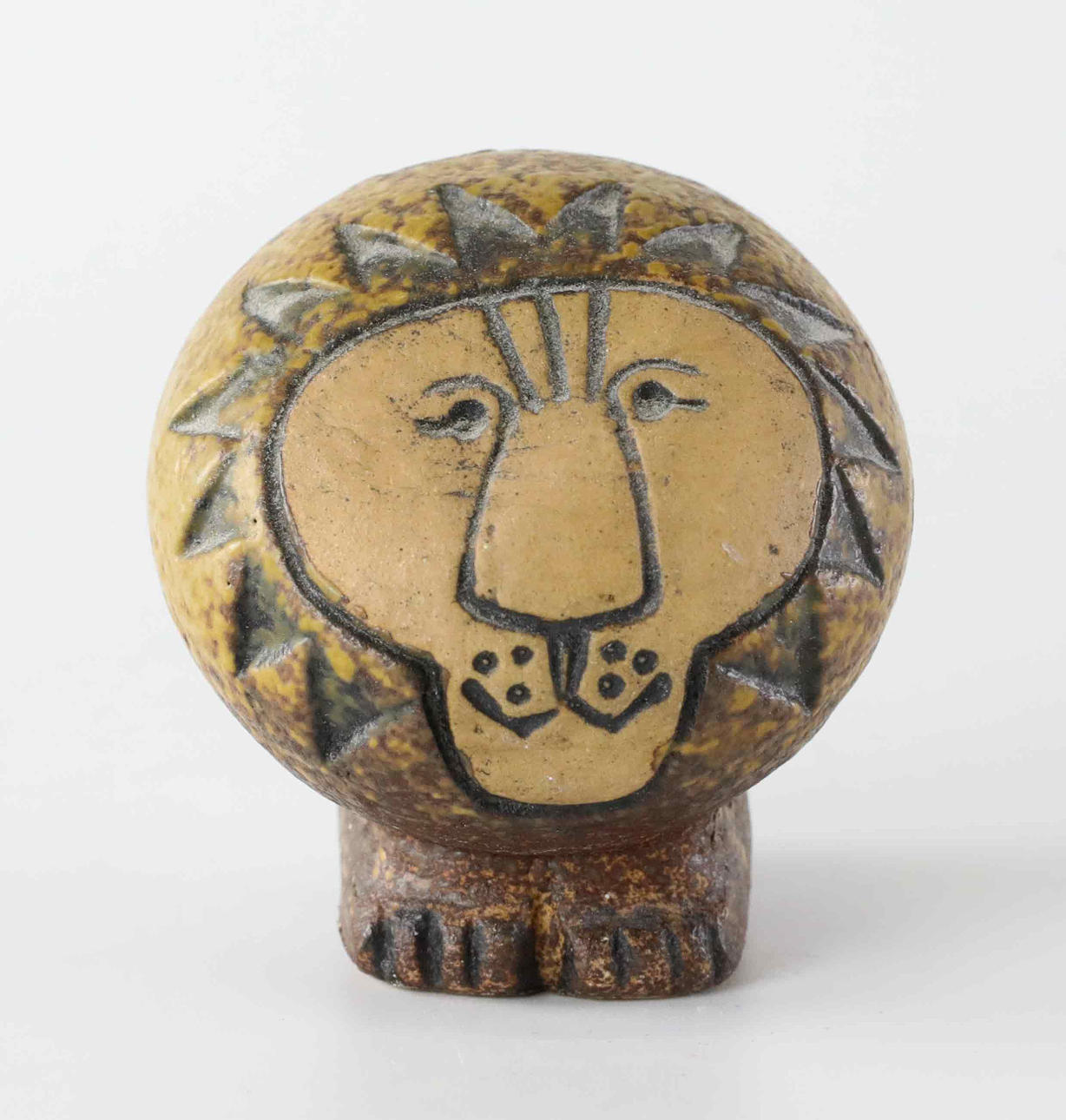 LISA LARSON. Figurine, Lion, mini, stoneware, signed, Gustavsberg
