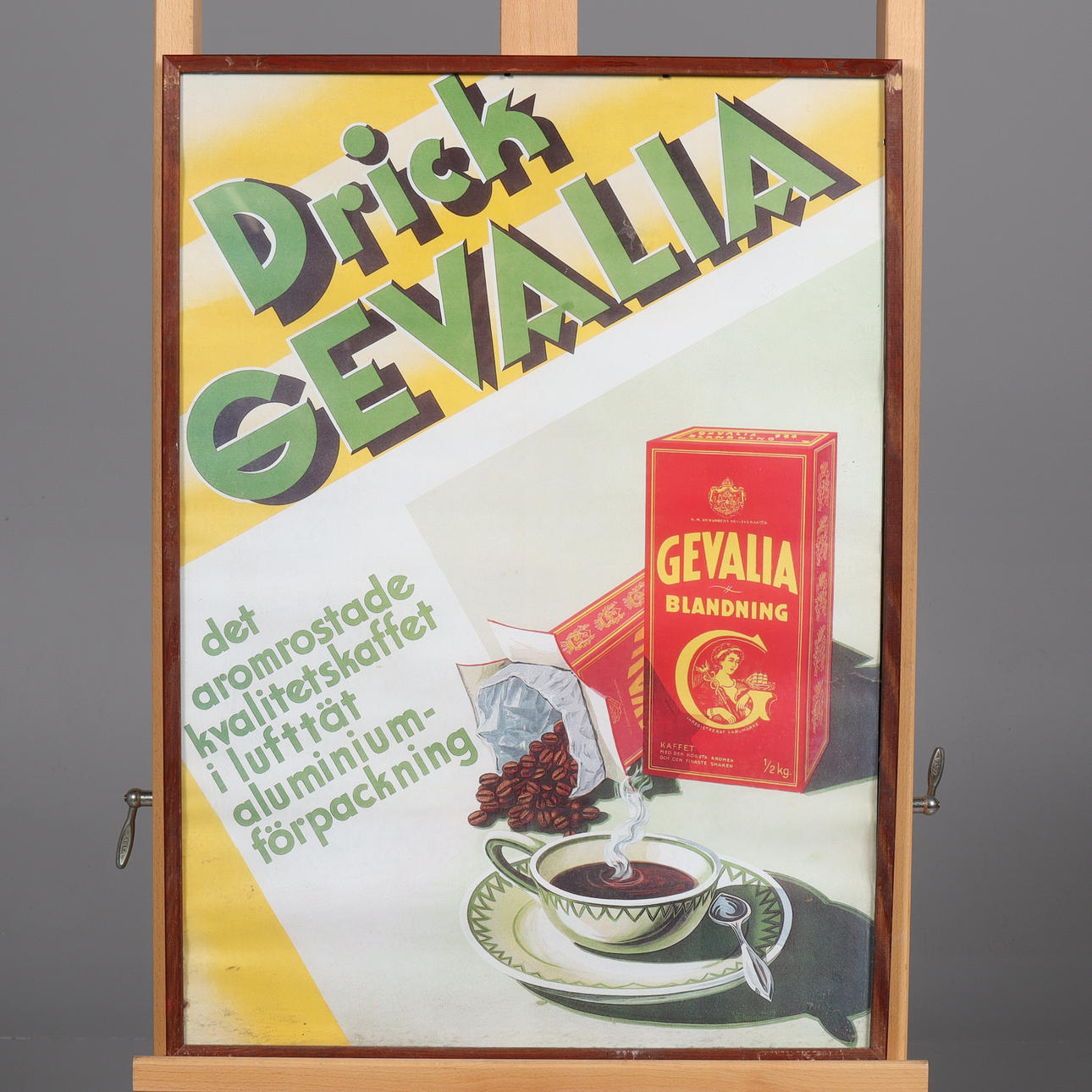 REKLAMAFFISCH, Gevalia, 1940-tal.