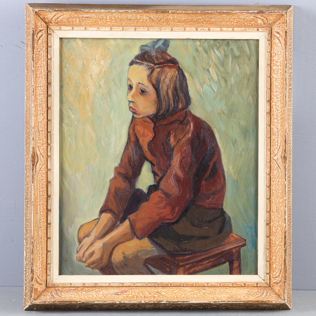 INEZ LEANDER (1879-1969). Flickporträtt.