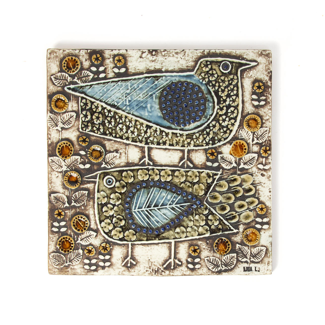 LISA LARSON. Plak, stentøj, Gustavsberg.