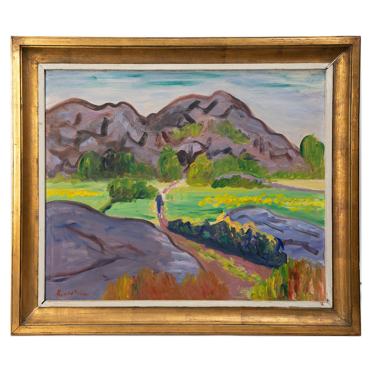 TOR BJURSTRÖM. Oil on Board, signed.