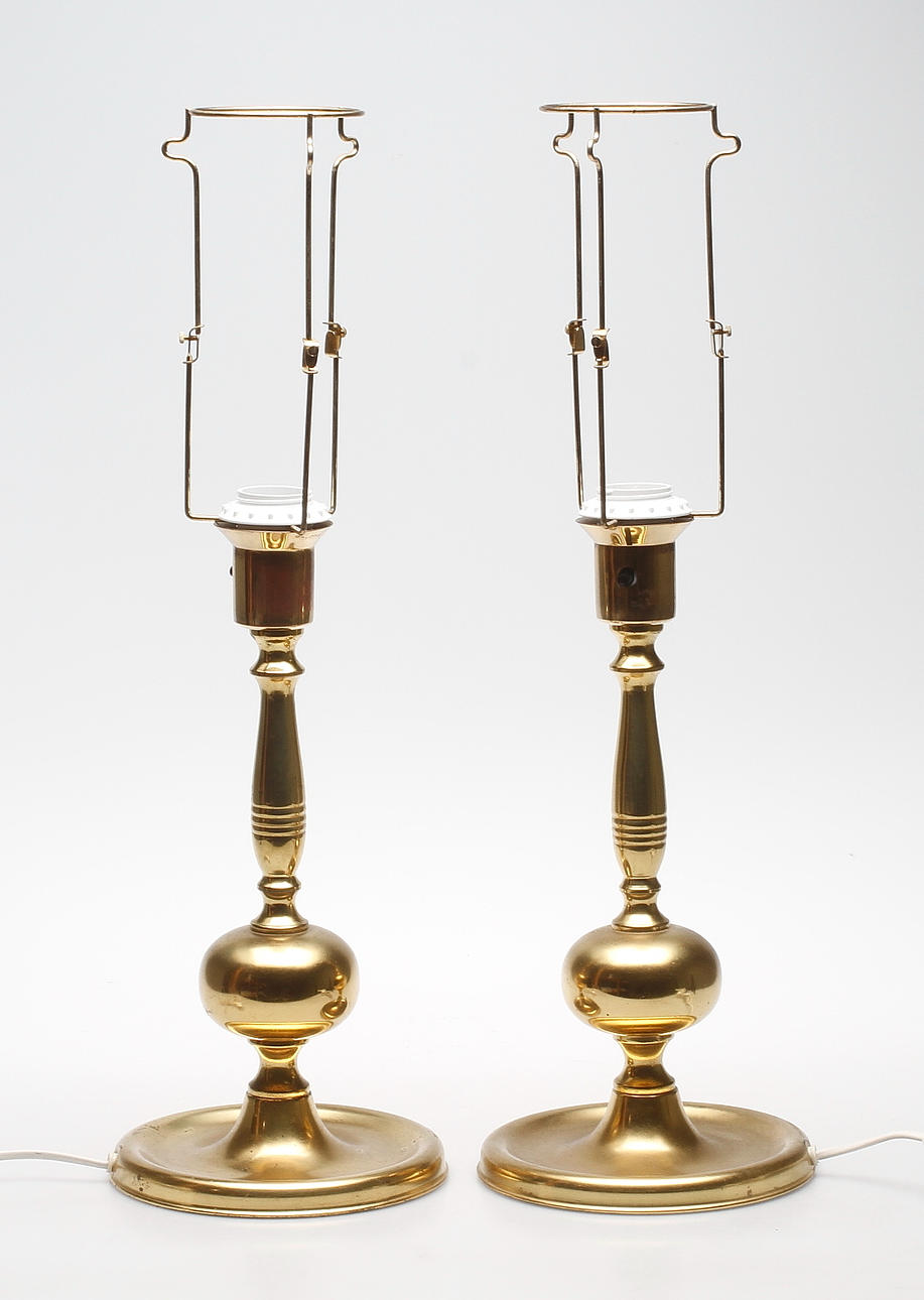 BORDSLAMPOR, ett par, Nafa, 1900-talets andra hälft.