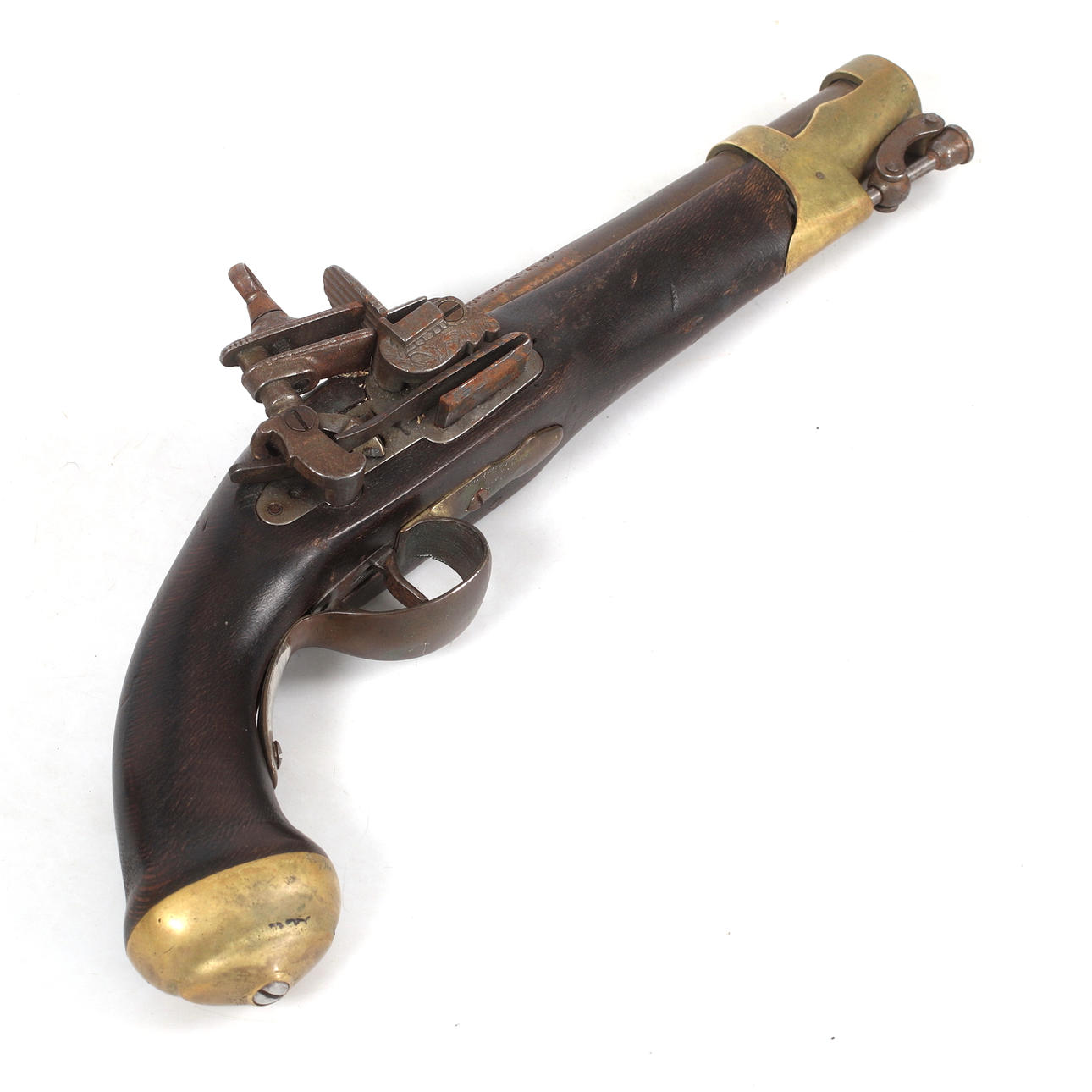 A replica flintlock pistol, Spain, 20th century.