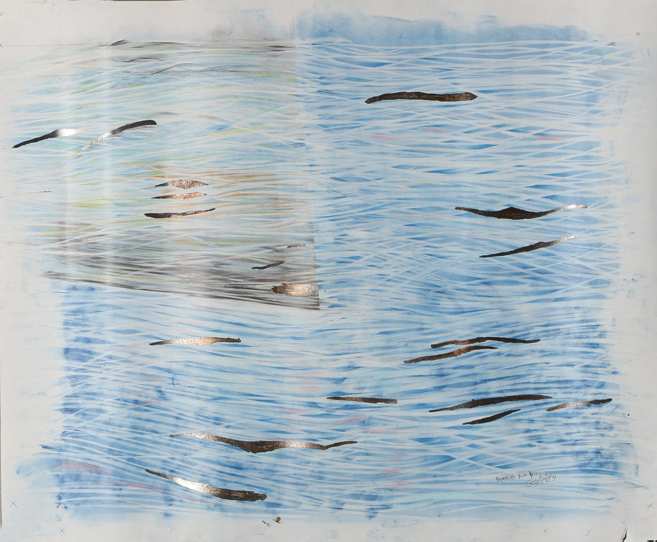 CONSTANTIN. "Beyond the blue kiss", akvarell, signerad Constantin-91.