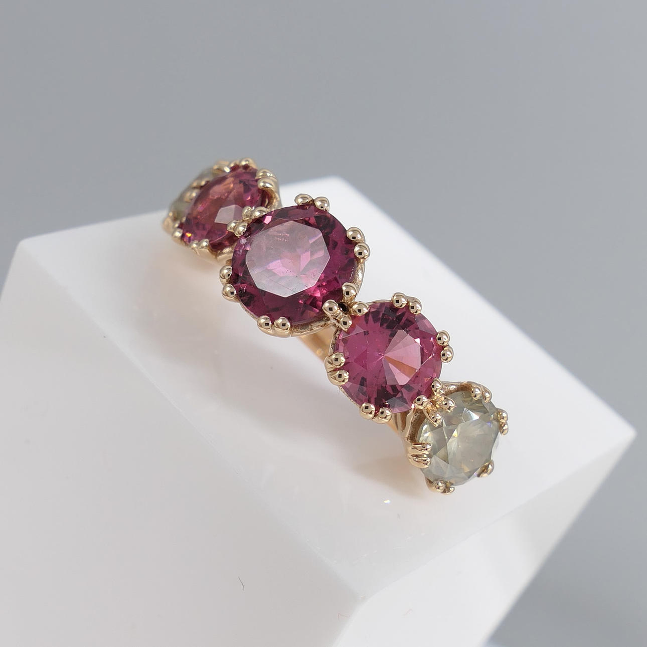 TURMALINE & DIAMANT 5-stensring.