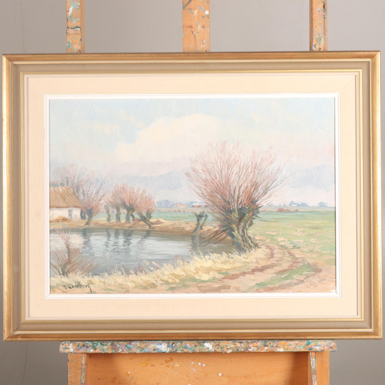 KARL LUNDBORG. OIL ON CANVAS, signed K Lundborg.