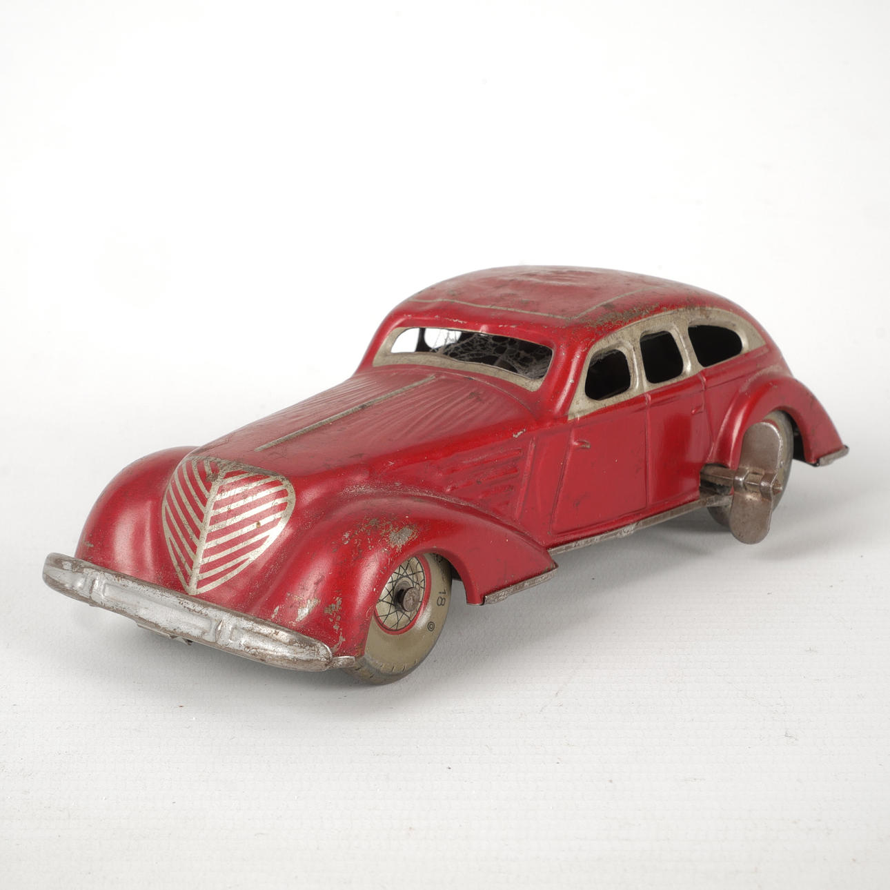 SHEET METAL CAR, MOST LIKELY DISTLER. Clockwork operation, Germany, 1950s/60s.
