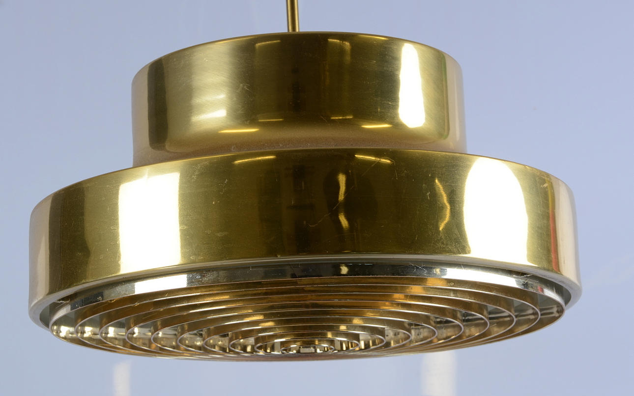 TAKLAMPA i metall, Falkenbergs belysning, 1900-talets andra hälft.