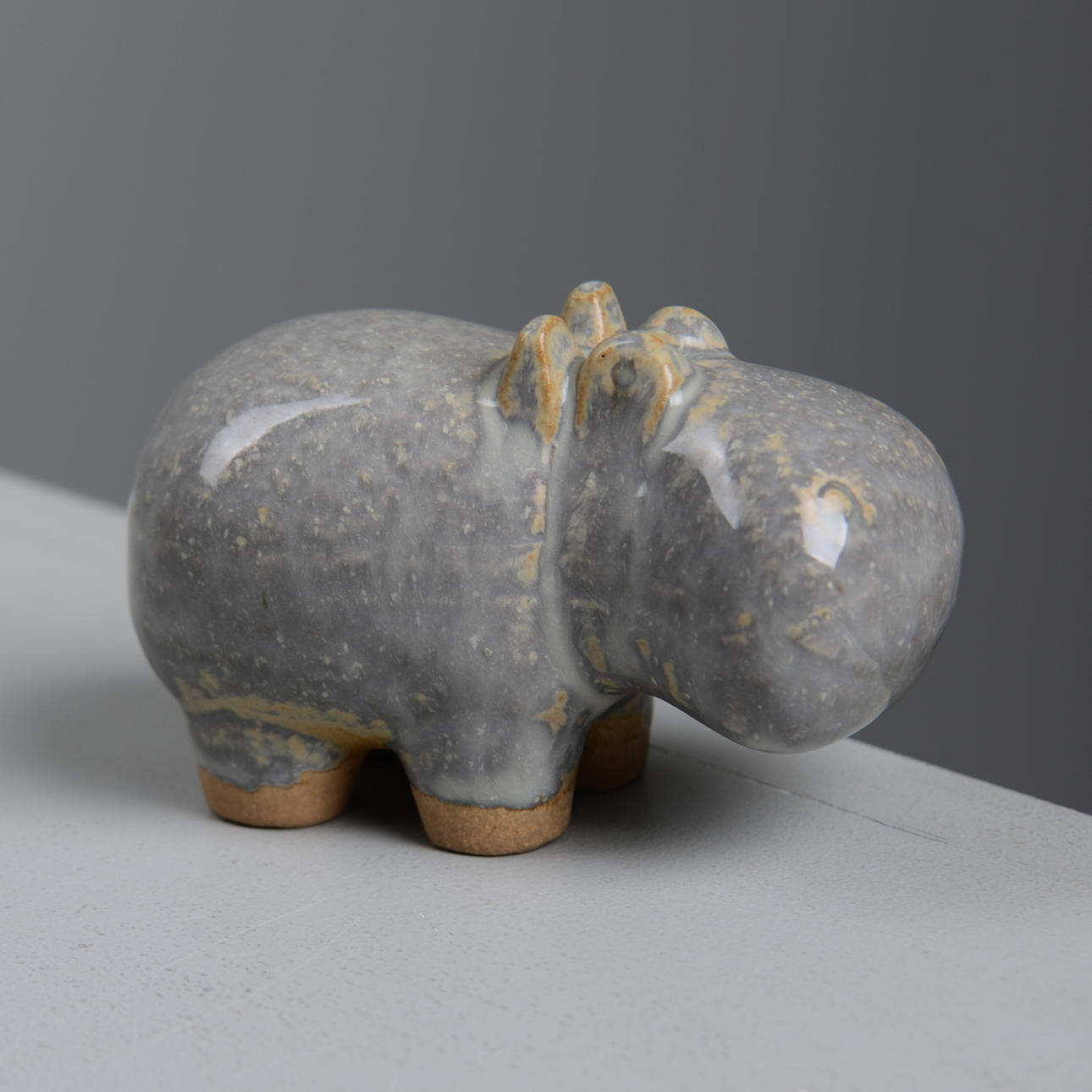 LISA LARSON. Flodhäst ur serien Menageri, Gustavsberg, 1966-76