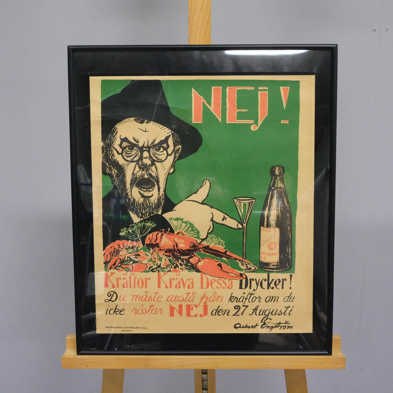 ALBERT ENGSTRÖM. AFFISCH, "KRÄFTOR KRÄVA DESSA DRYCKER".