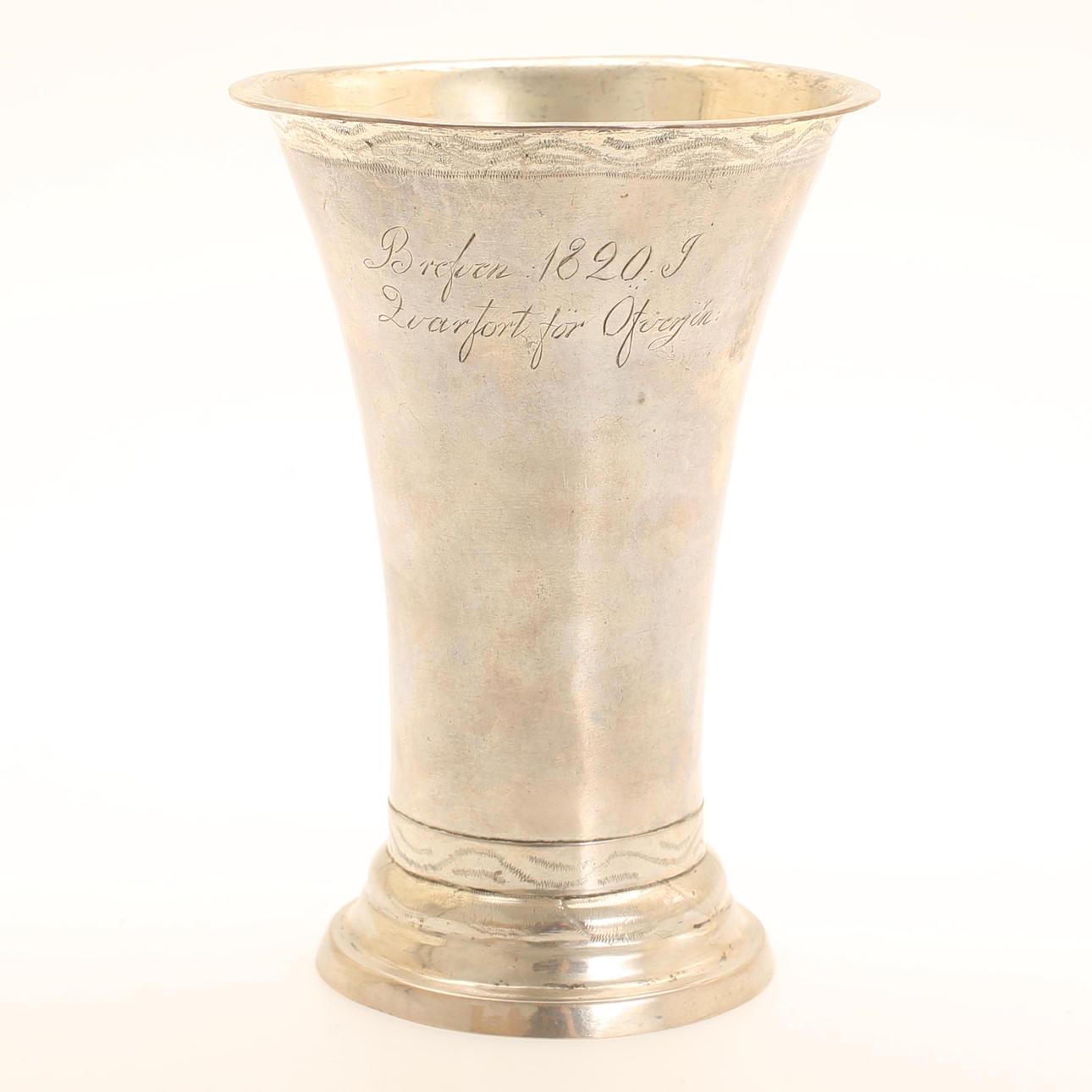 A silver reward cup, Hedin, Örebro 1820.
