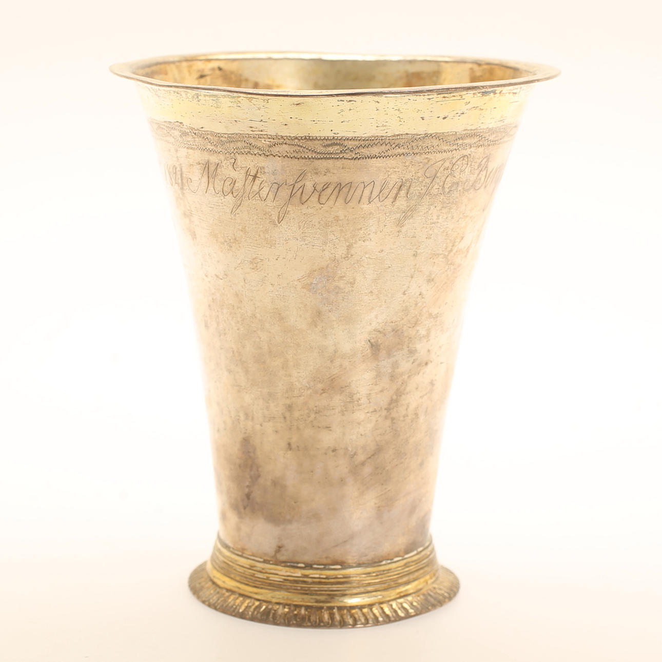 A silver reward cup, B Tornberg, Linköping 1820.