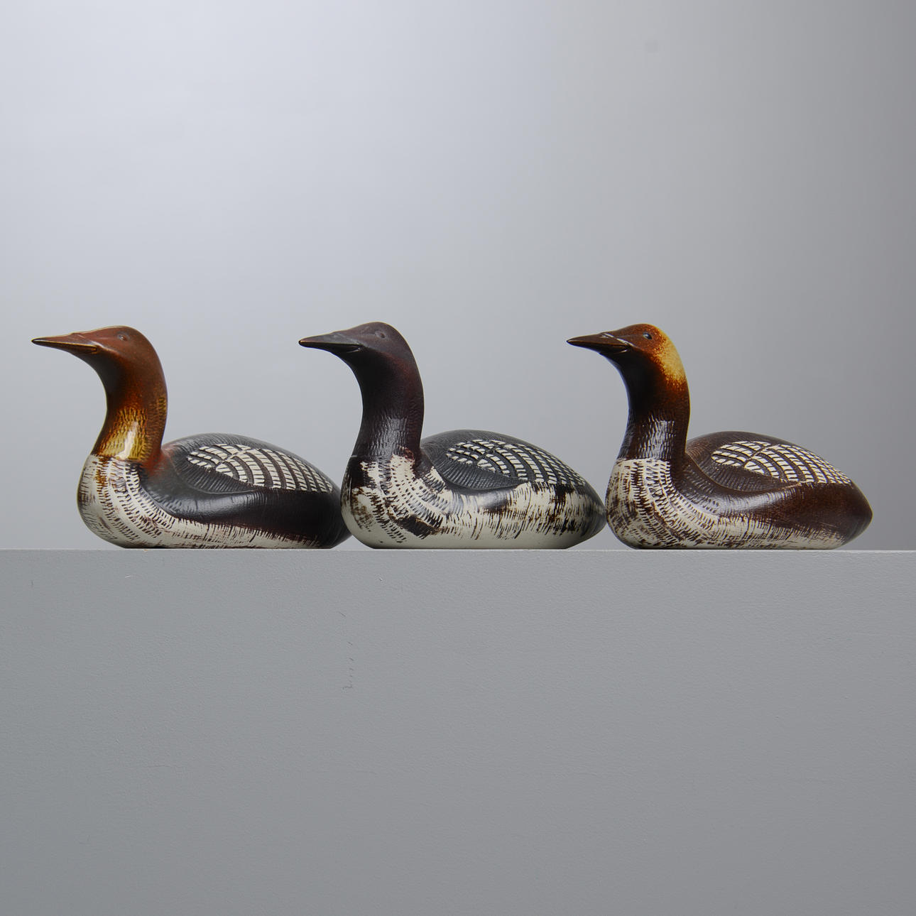 PAUL HOFF. Lom, 3 st, stengods, Gustavsberg.