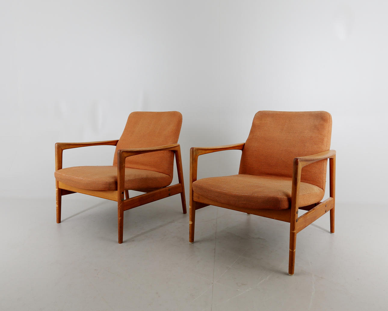 FÅTÖLJER, 1 par, teak, DUX, Folke Ohlsson, Ljungs Industrier AB, Malmö, Bra bohag, 1960-tal.