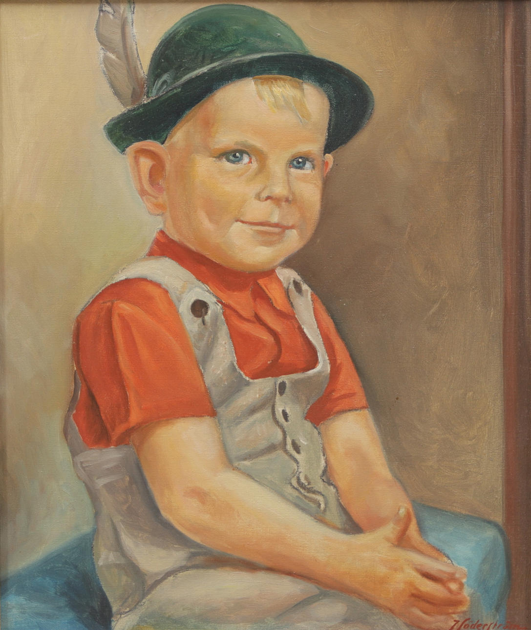 JOHN SÖDERSTRÖM. "Little Peter", oil on canvas, signed.