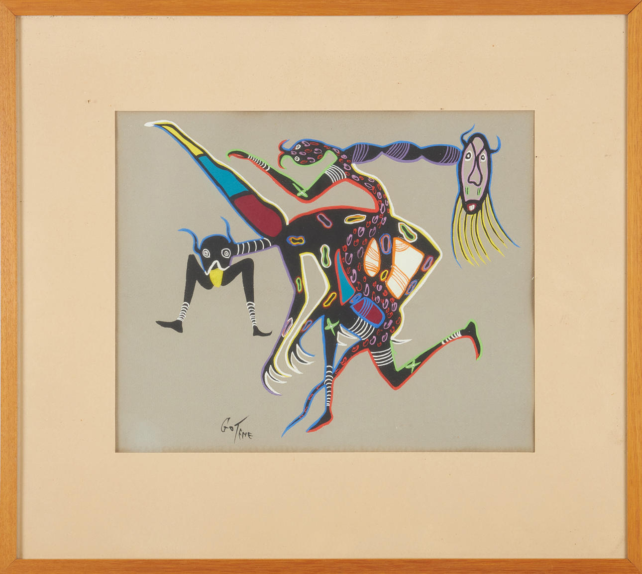 MARCEL GOTÈNE (1939-2013). Dance, gouache, signed Gotene.
