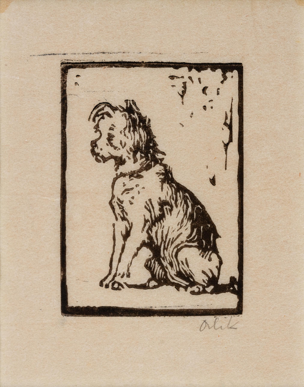 EMIL ORLIK (1870-1932). Dog.