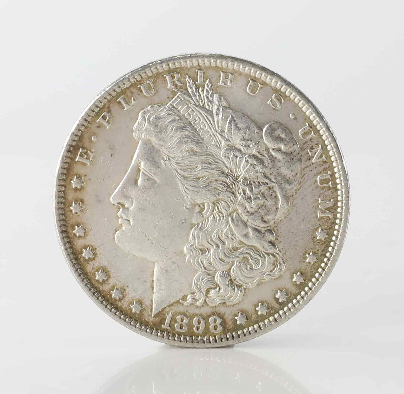 Una moneda de plata, un dólar, Morgan Dollar, 1898.