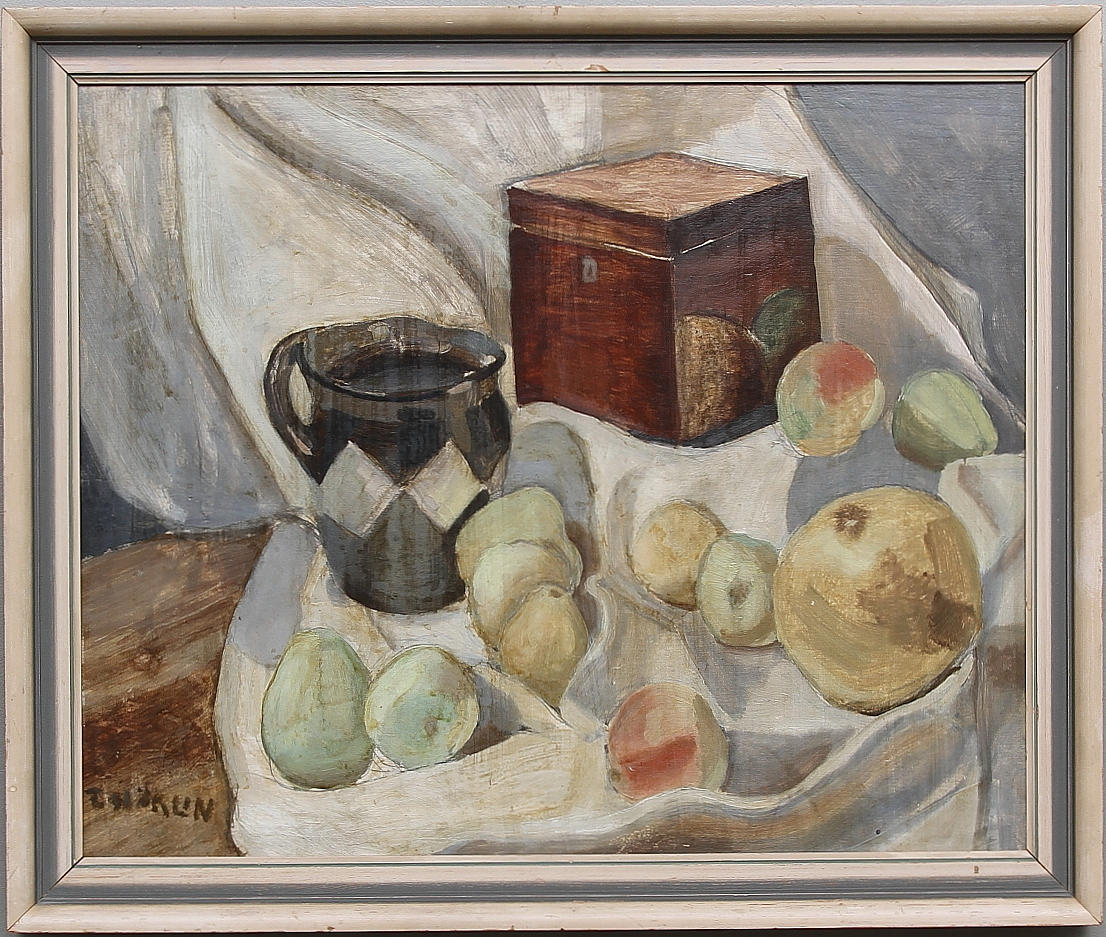 TOR HÖRLIN. "Stilleben". Olja på pannå, signerad.