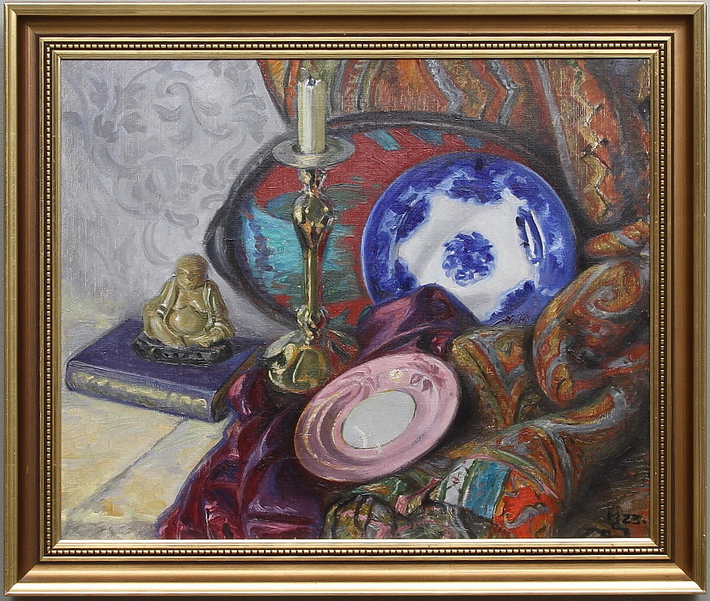 OIDENTIFIERAD KONSTNÄR. Olja på duk, monogramsignerad.