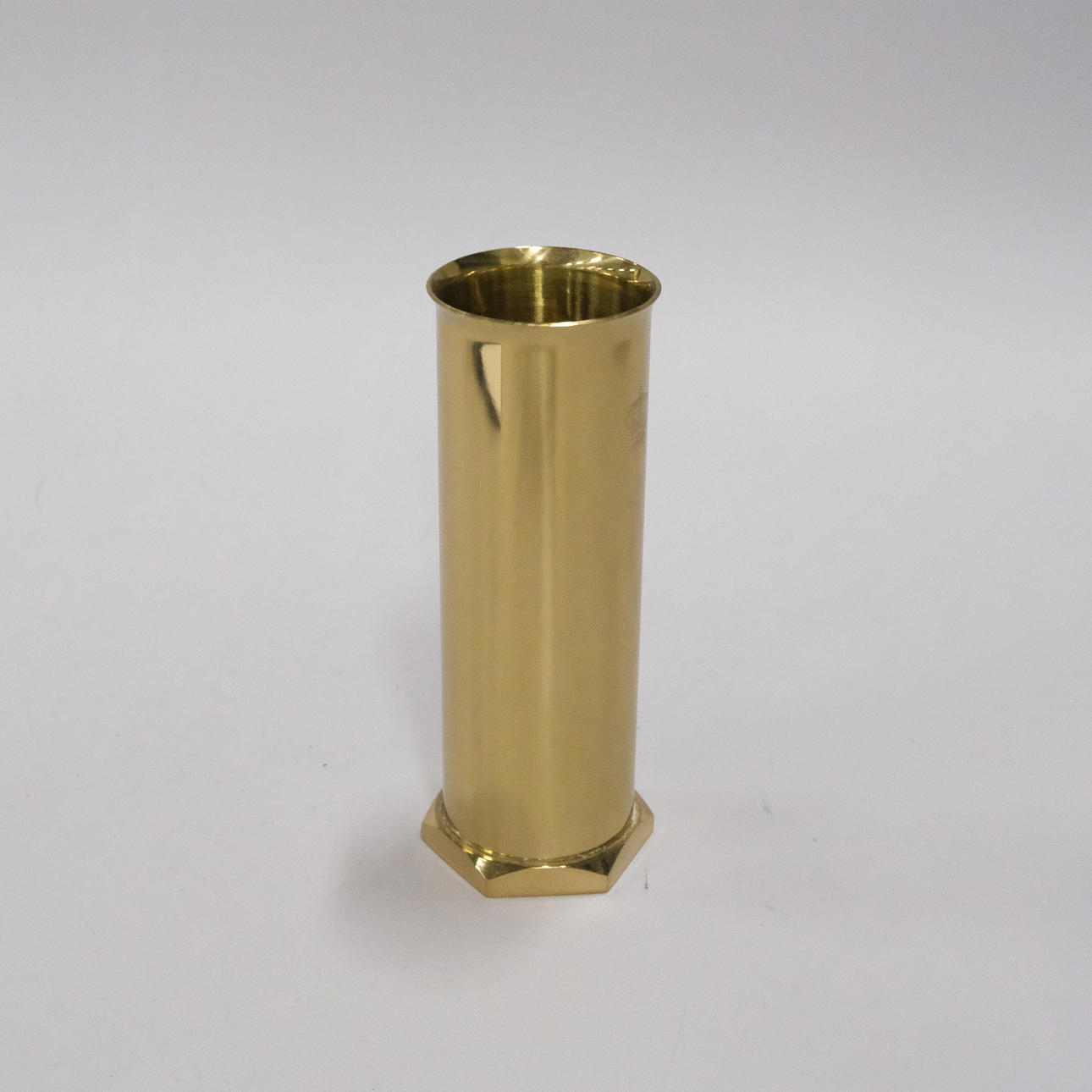 SKULL TUNA. VASE, BRASS.