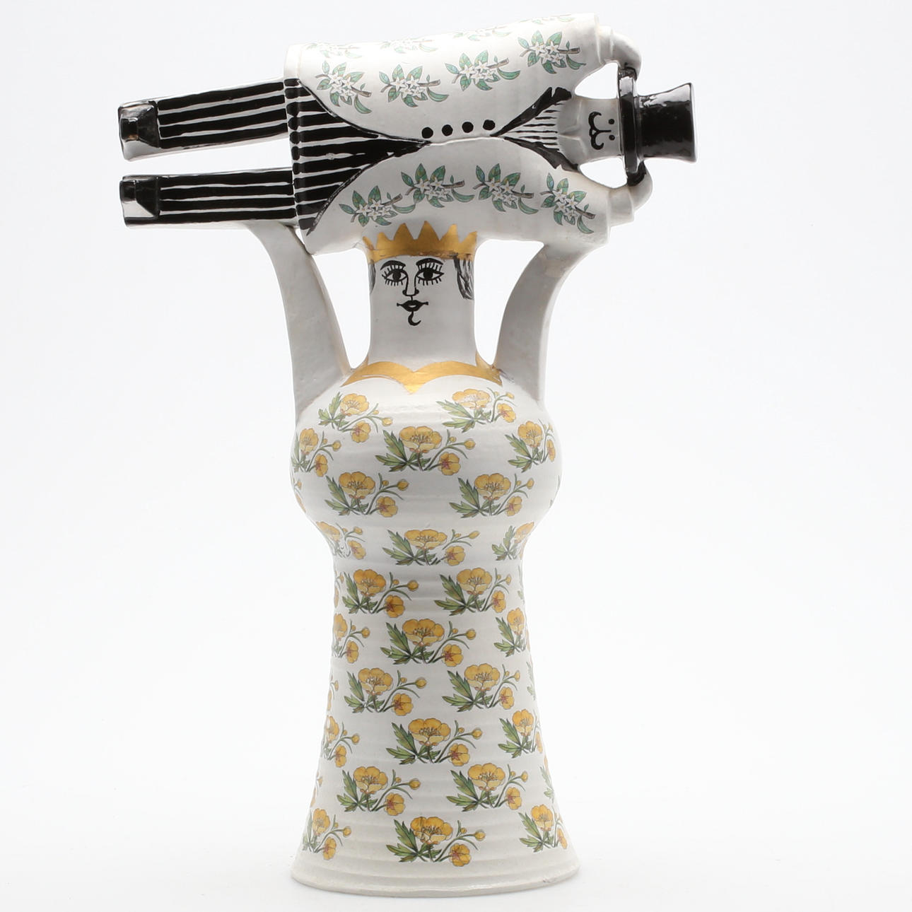 LISA LARSON. "Samhällsdebatten", skulptur, stengods, Gustavsberg 1969-71.