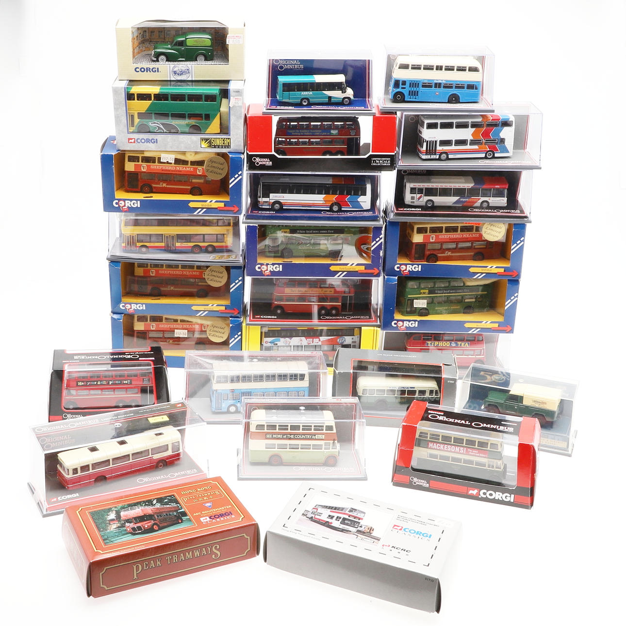 CORGI BOXED MODEL BUSES.