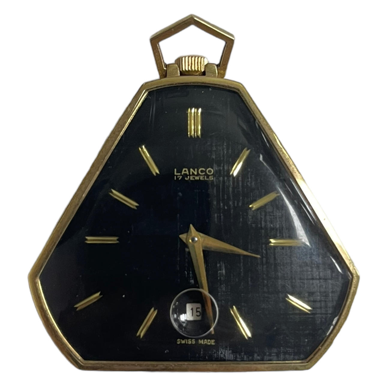 TASCHENUHR, Plakette, Lanco.