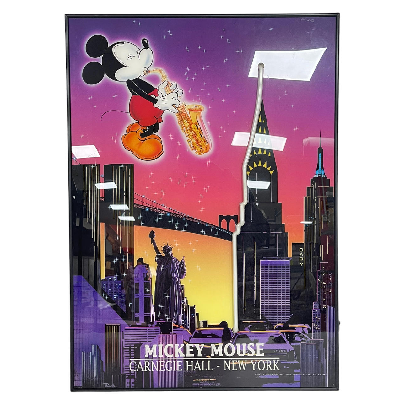 DECORATION BOARD, with lighting, Mickey Mouse, Carnegie Hall.