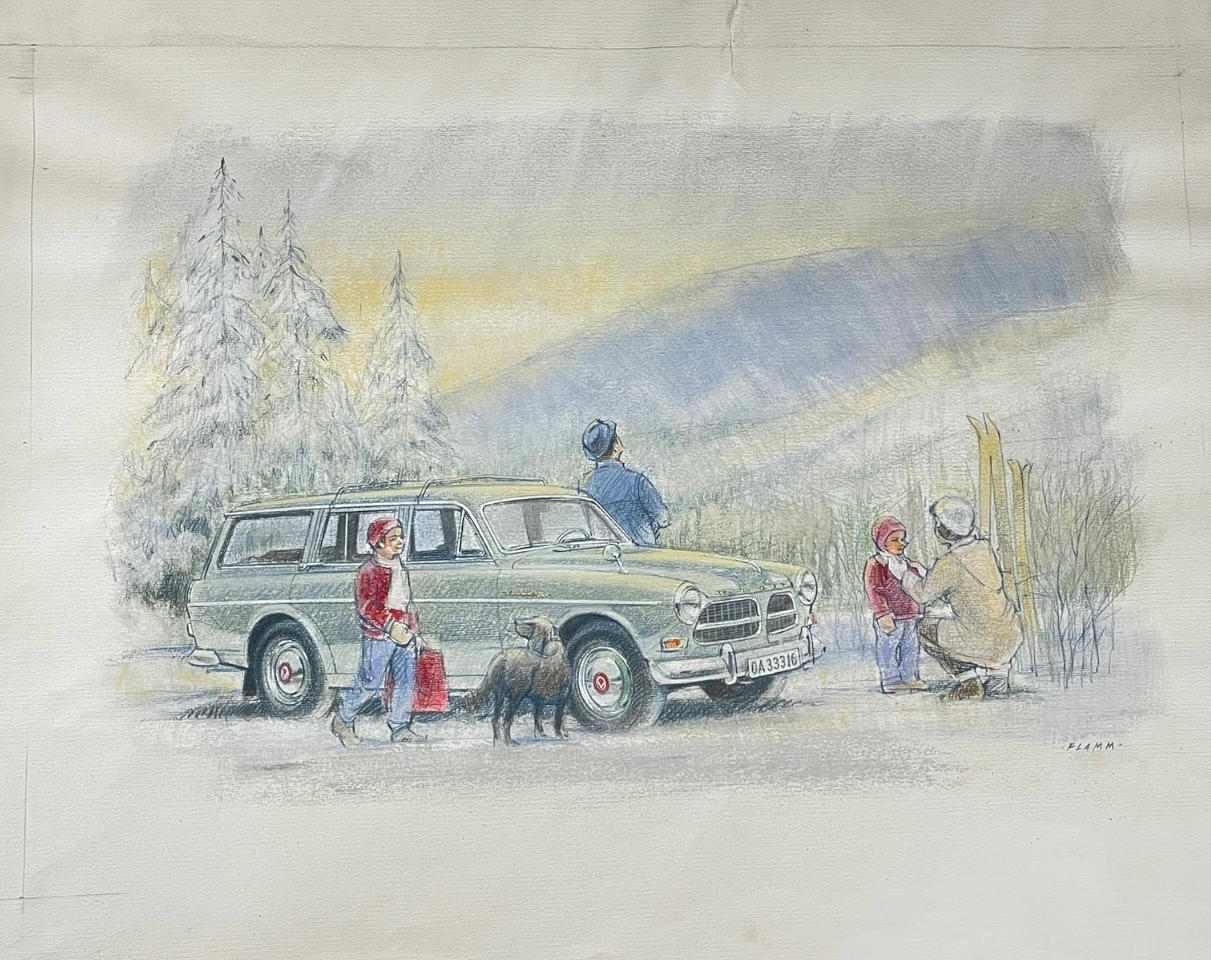 FERENC FLAMM. Pastel.