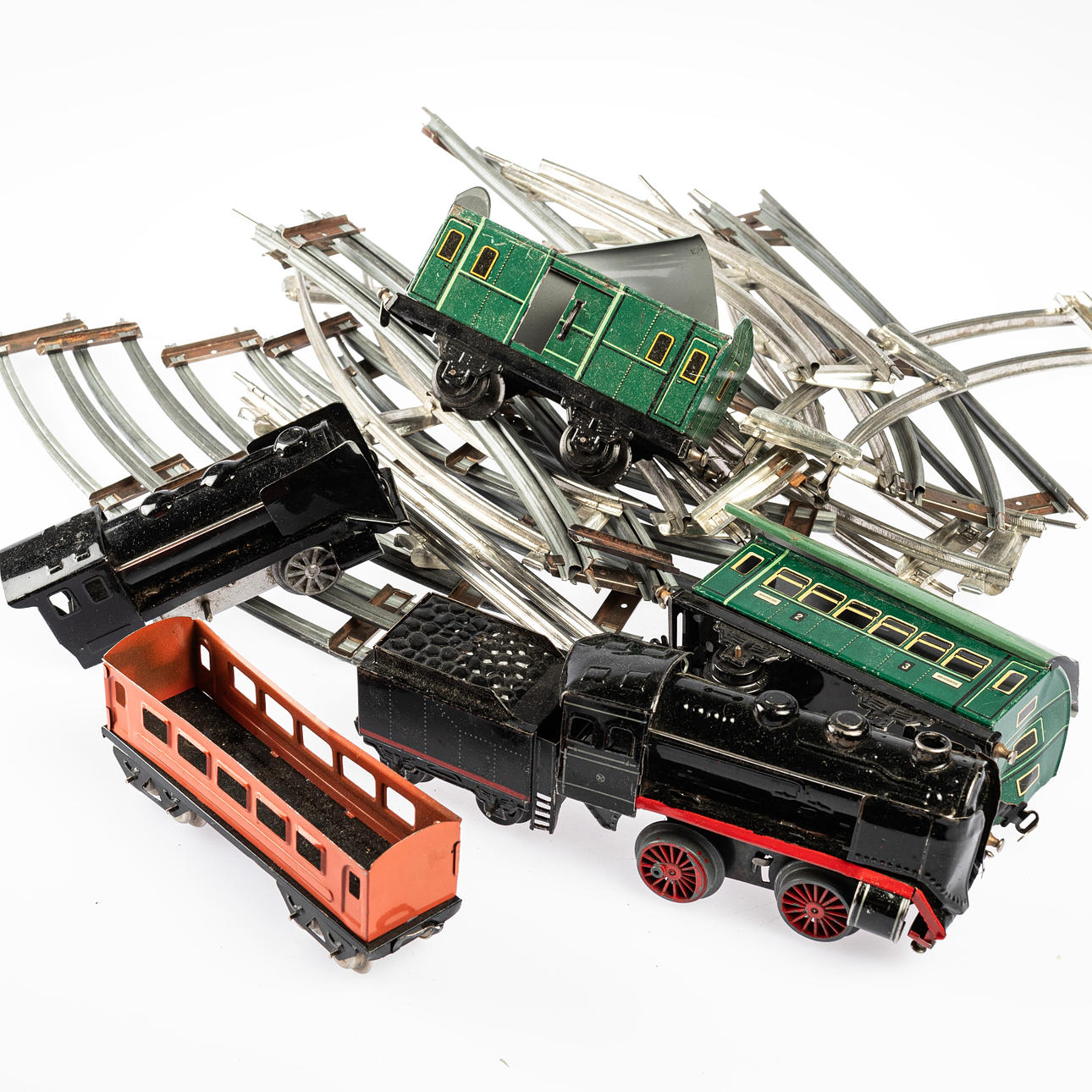 TRAIN TRACK, Metall, 1960/70er Jahre.