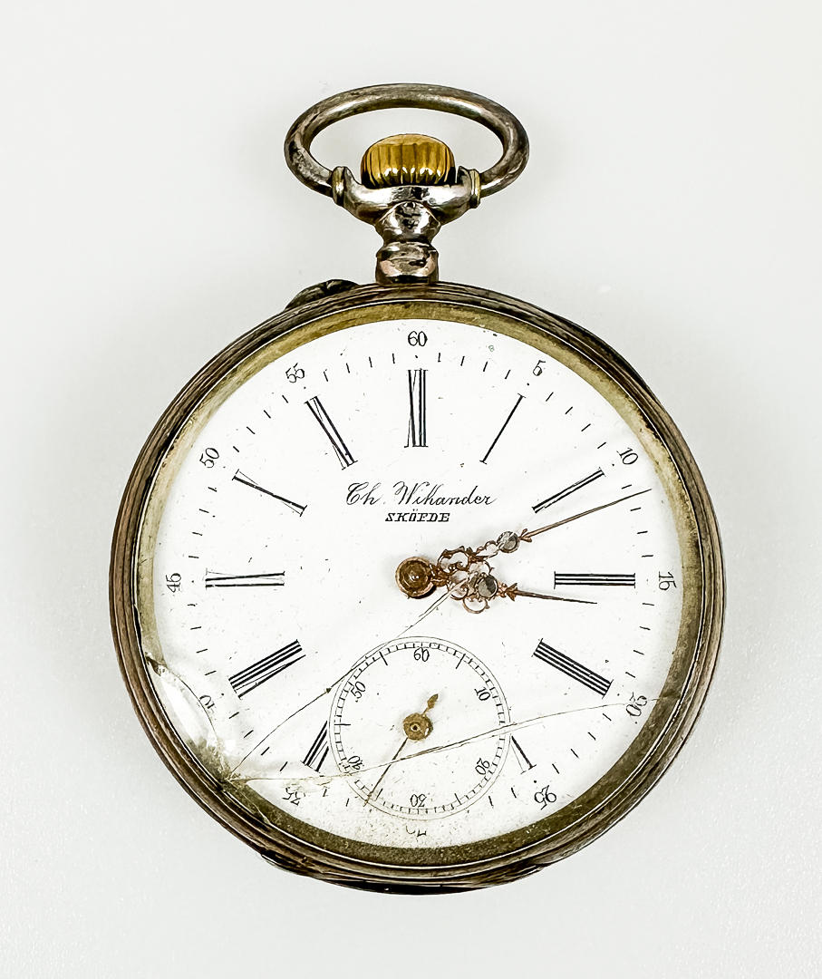 POCKET WATCH, silver, Ch. Wikander, Skövde.