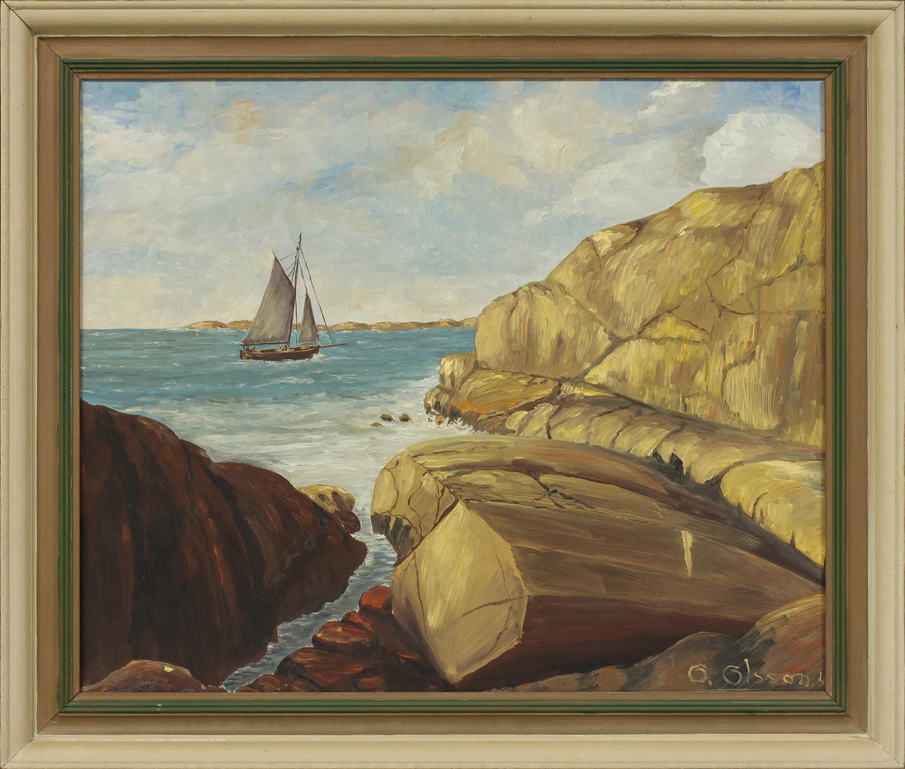 OVE OLSSON. olja på pannå, sign.