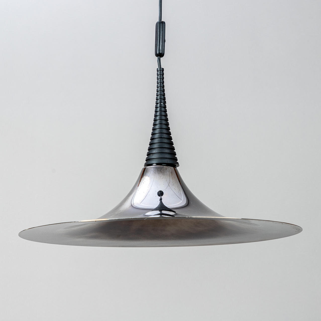pendant lamp, witch hat, metal.