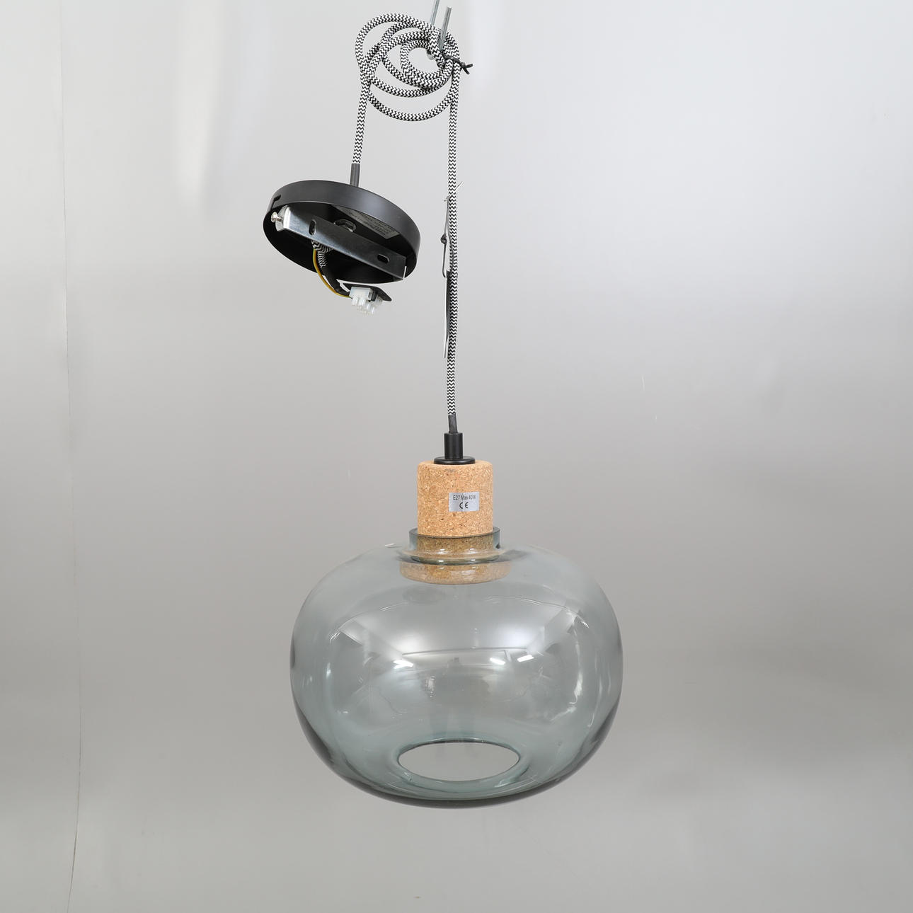 DECKENLEUCHTE, Kork und Glas Hübsch, Dänemark.