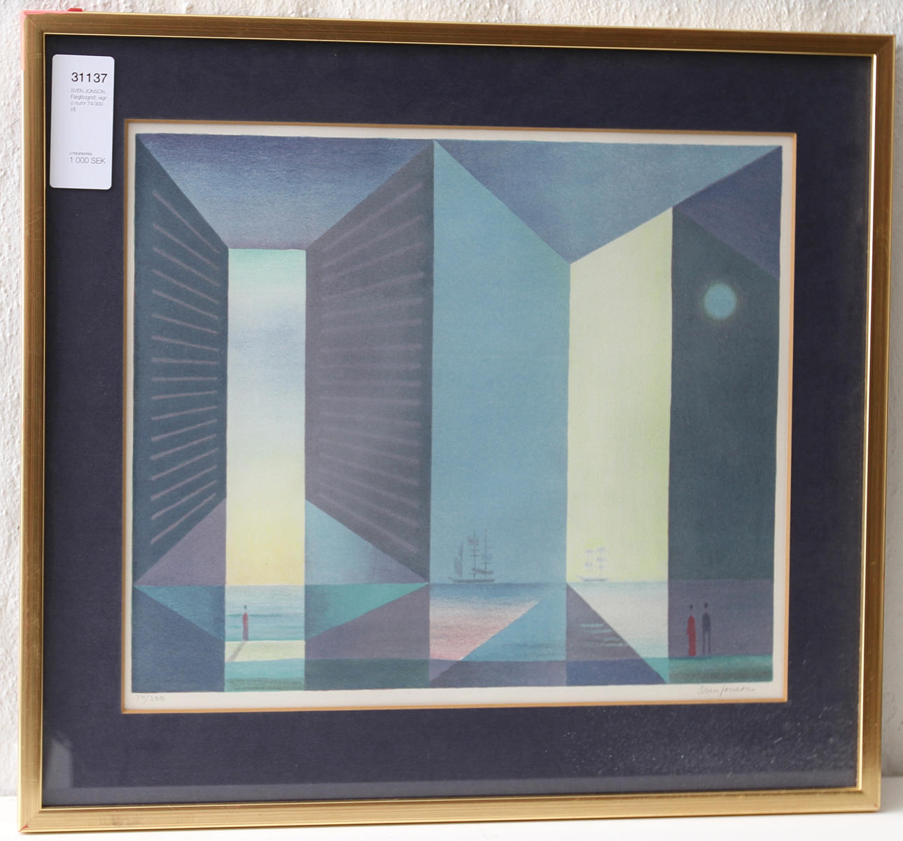 SVEN JONSON. Färglitografi, sign o numr 74/300.