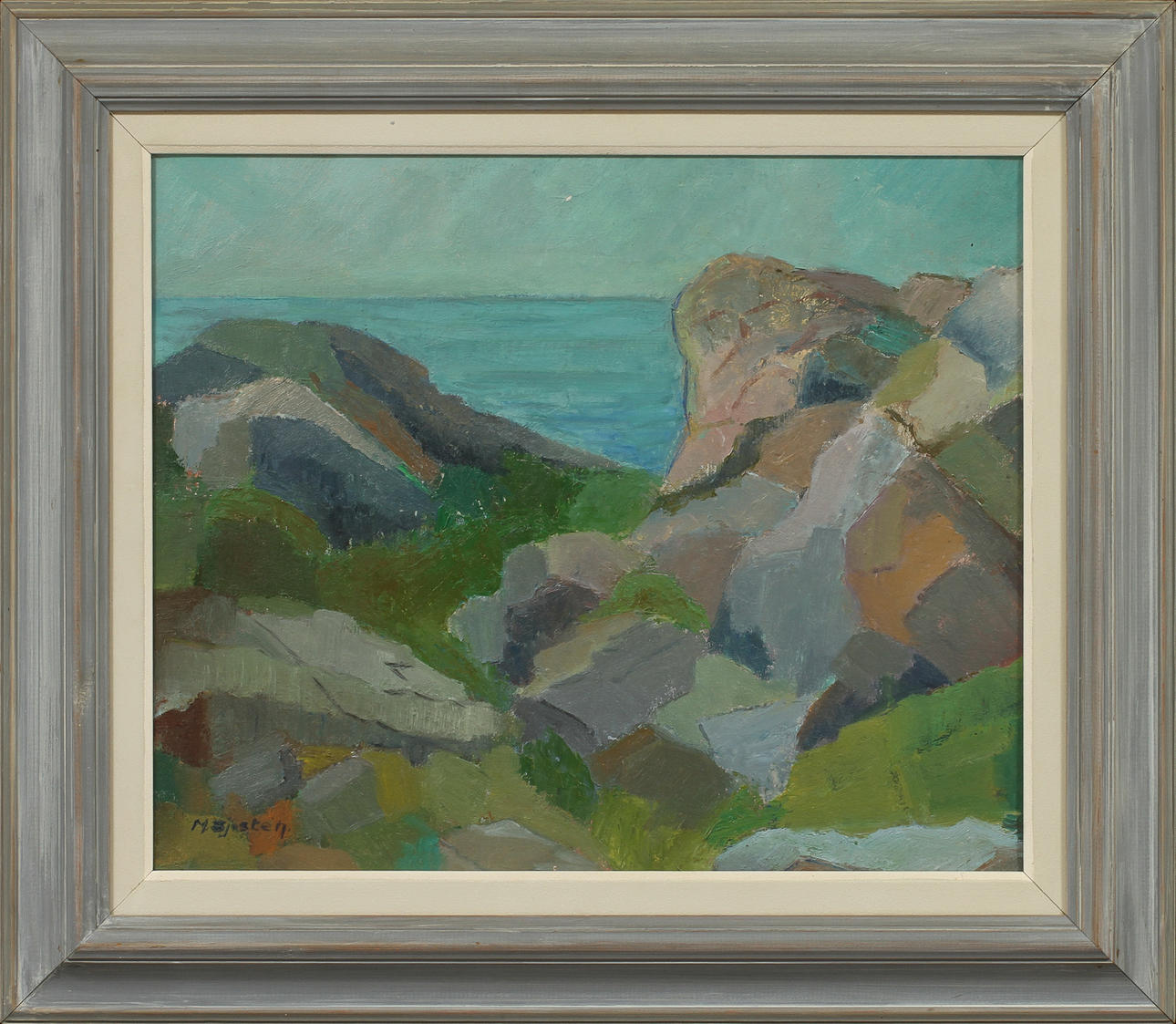 OIDENTIFIERAD KONSTNÄR. olja på pannå, sign.