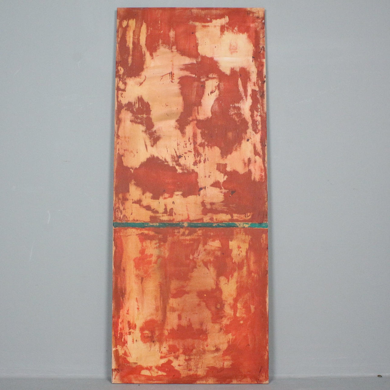 BERND VAN DE LEEK. 'Rote Glut', Acryl auf Leinwand.