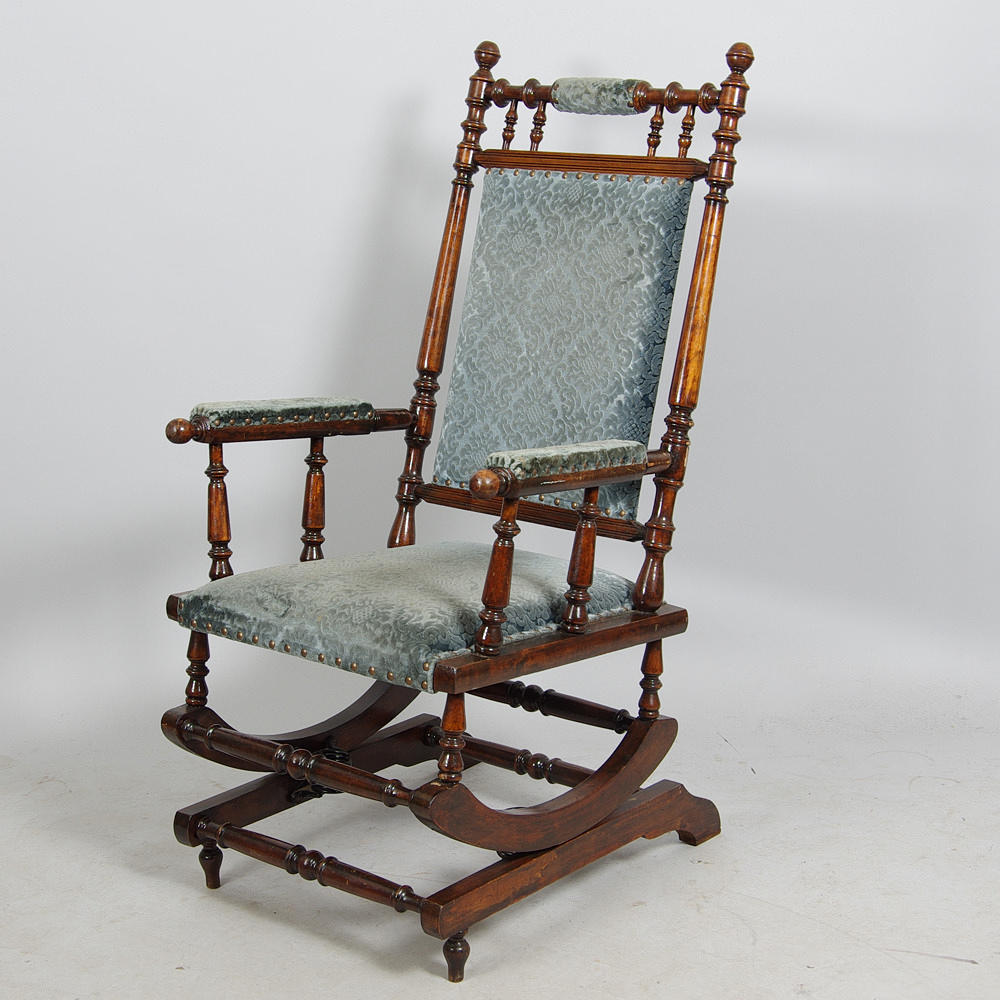 GUNGSTOL, grön plyschklädsel.