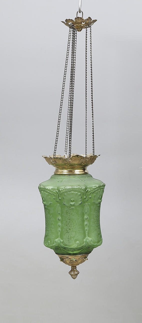 MÅNSKENSAMPEL, omkring 1900, total höjd ca. 90 cm.