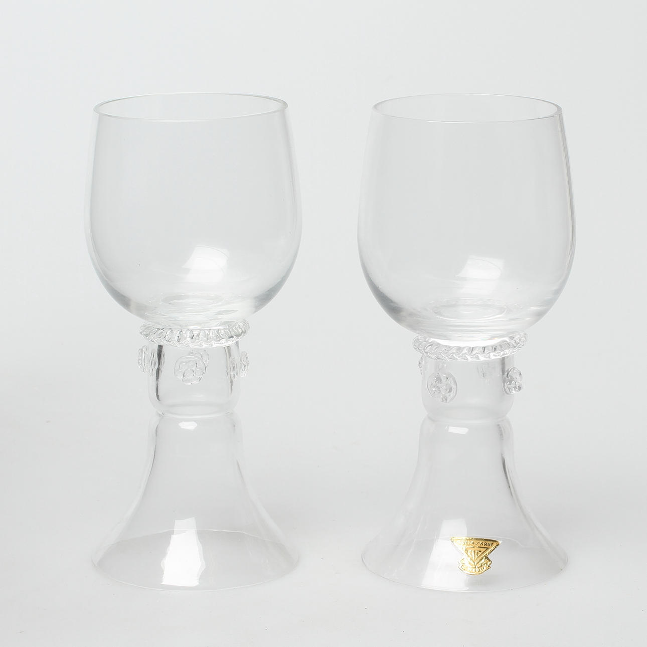 VINGLAS, 9 st, Gullaskruf, 1900-tal.