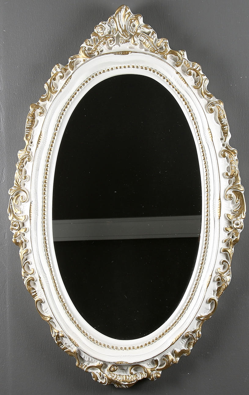 SPEGEL, gjutmassa / gips, Rokokostil. 1900-tal.