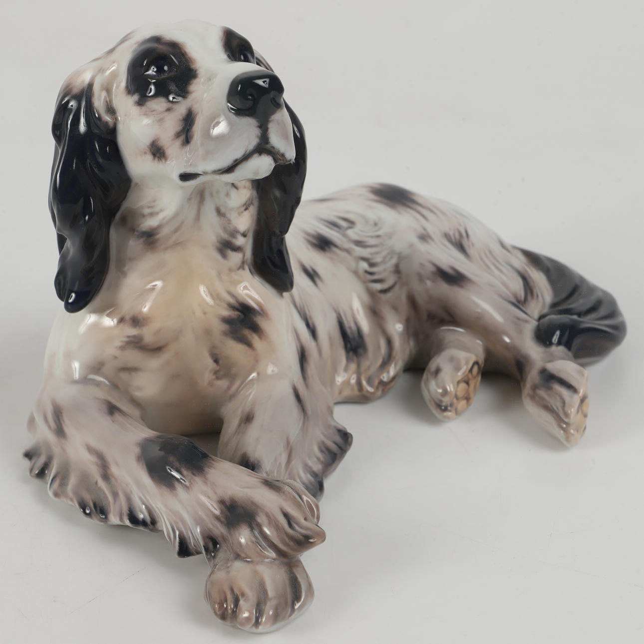 FIGUR, Engelsk setter, porcelæn, Dahl Jensen, Danmark.