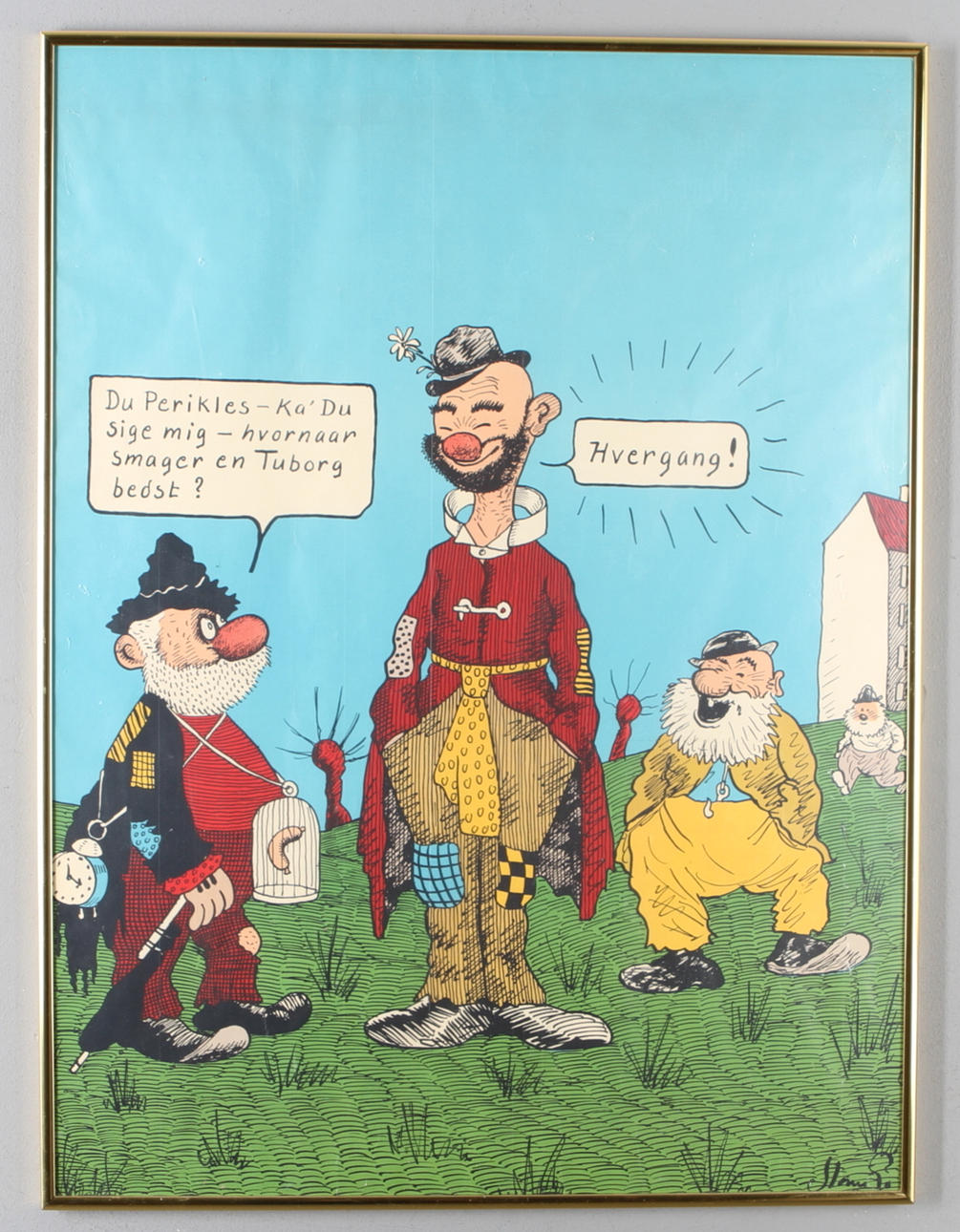 REKLAMAFFISCH för Tuborg, illustration av Robert Storm Pedersen (1882-1949). 1900-talets andra hälft.